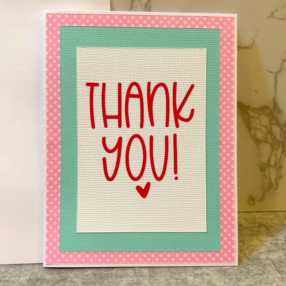 Thank you cards! 4 Pack - Handmade - 4.25 x 5.5